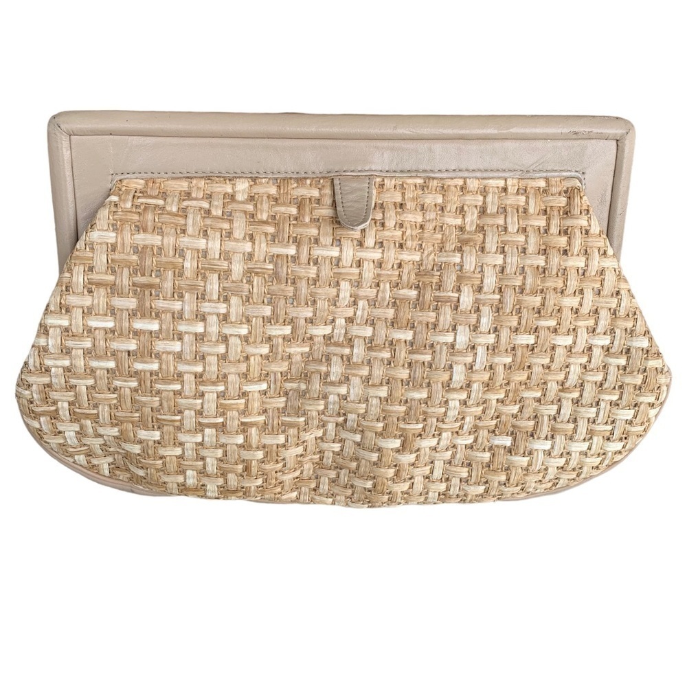 Vintage Etienne Aigner Straw Woven Rattan Shoulder Handbag Purse - Picture 9 of 9